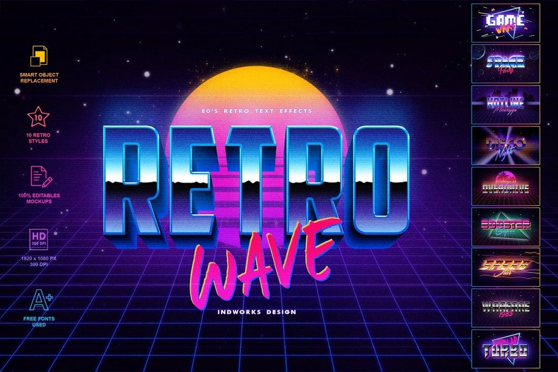 80's Retro Text Effects for Photoshop