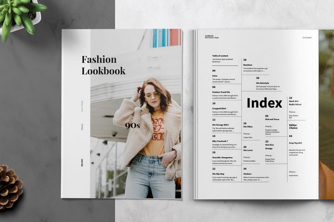 90s Fashion Lookbook Affinity Publisher Template