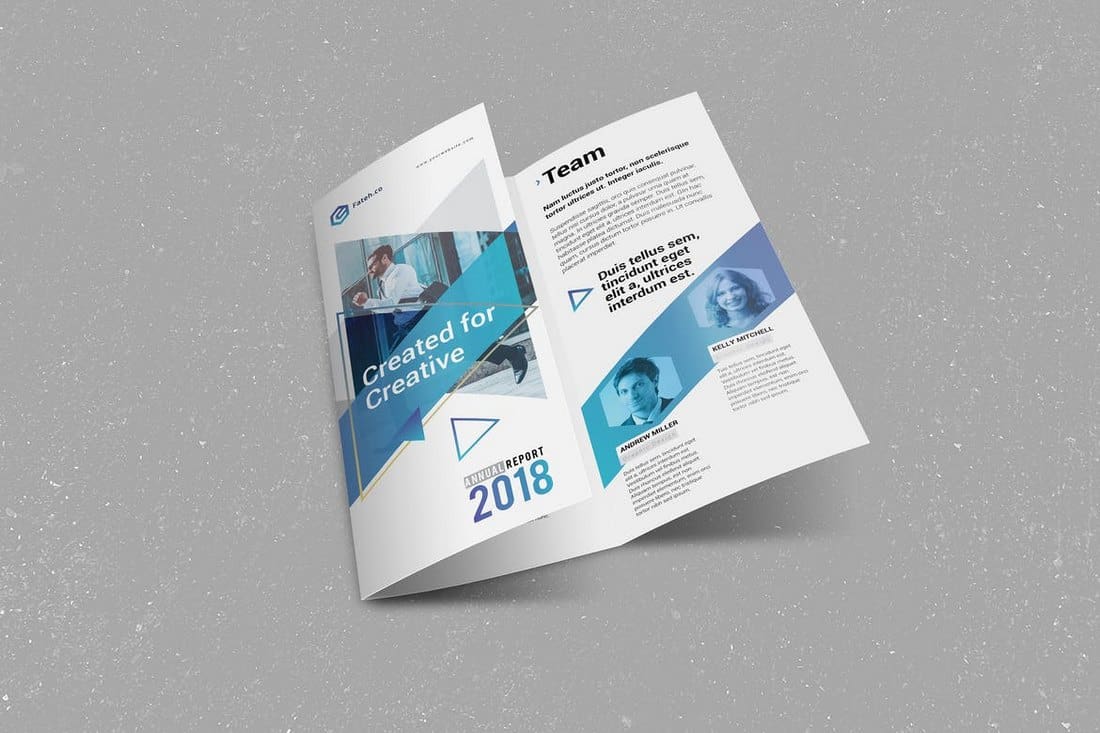 Annual Report Trifold InDesign Template