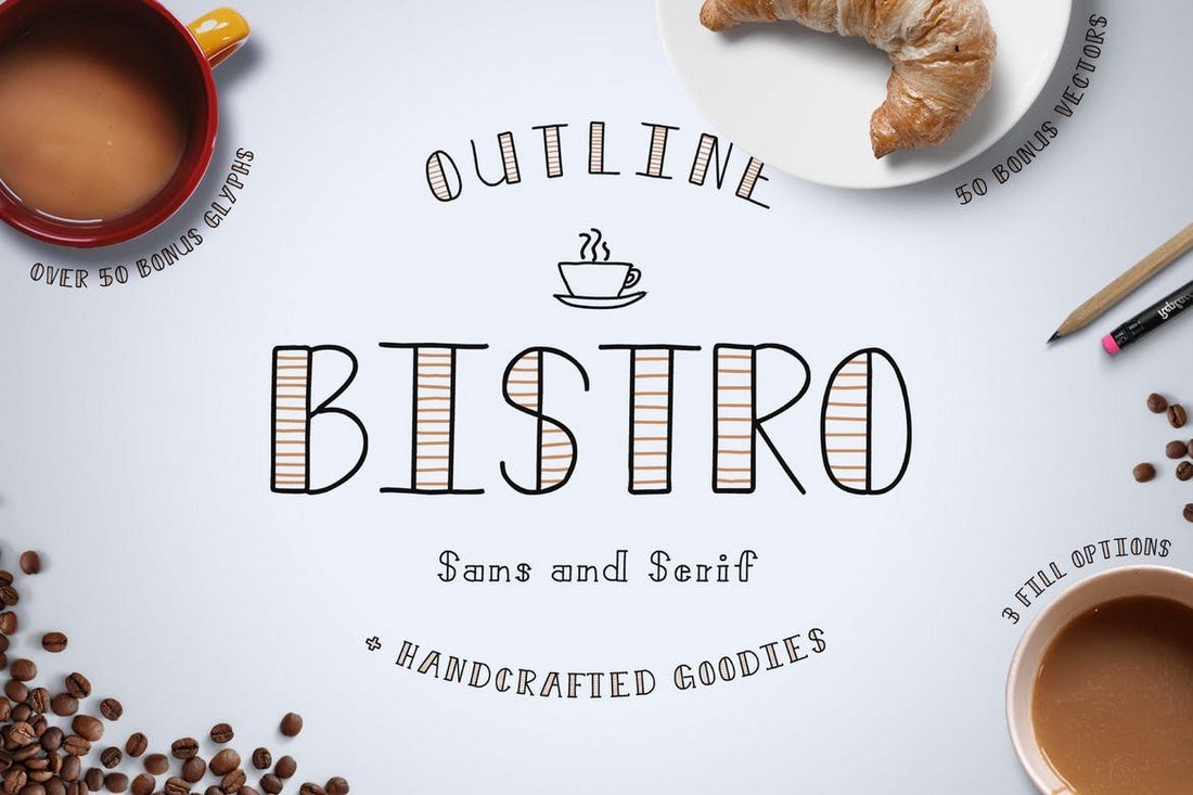 Bistro - Handcrafted Font