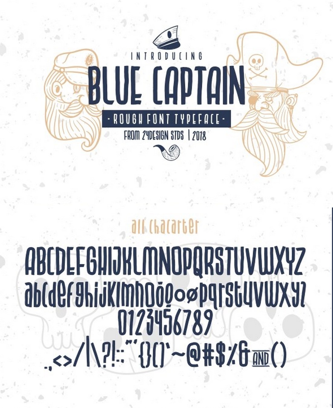 Blue Captain Rough Font