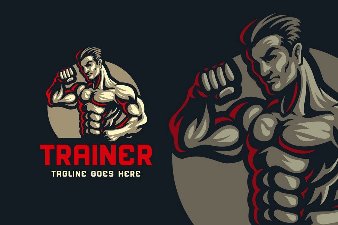 Body Builder & Gym Logo Template