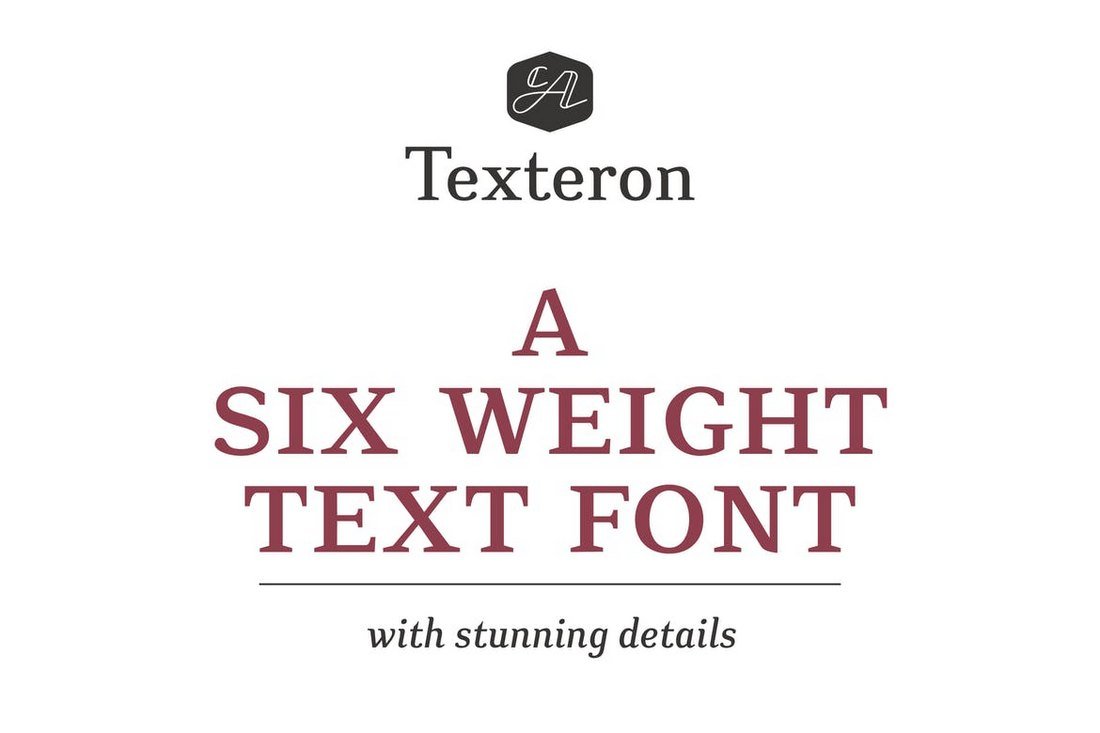 CA Texteron - Six Weight Text Font