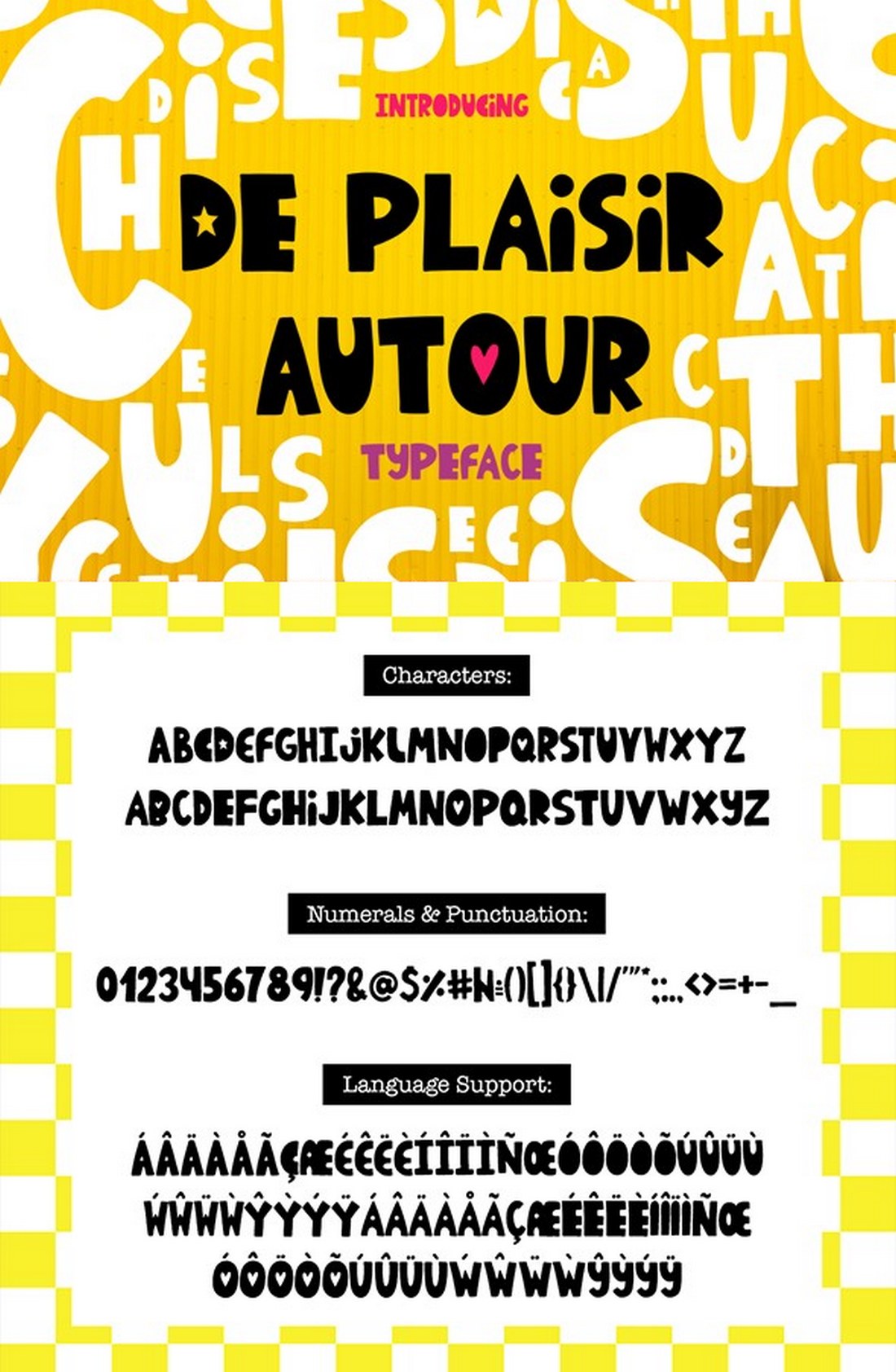 De Plaisir Autour - typeface