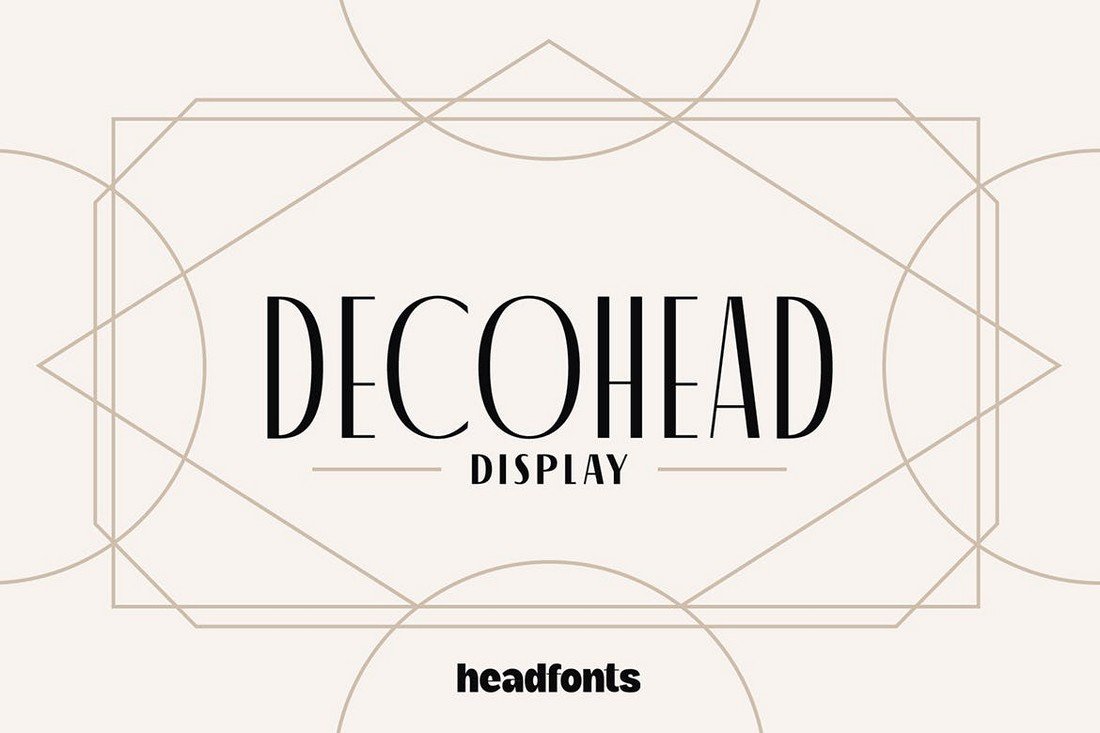 Decohead - Minimal Art Deco Font