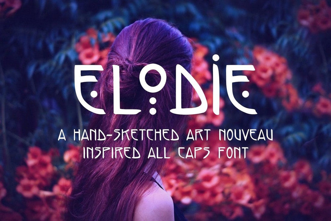 Elodie - Hand Sketched Art Nouveau Font