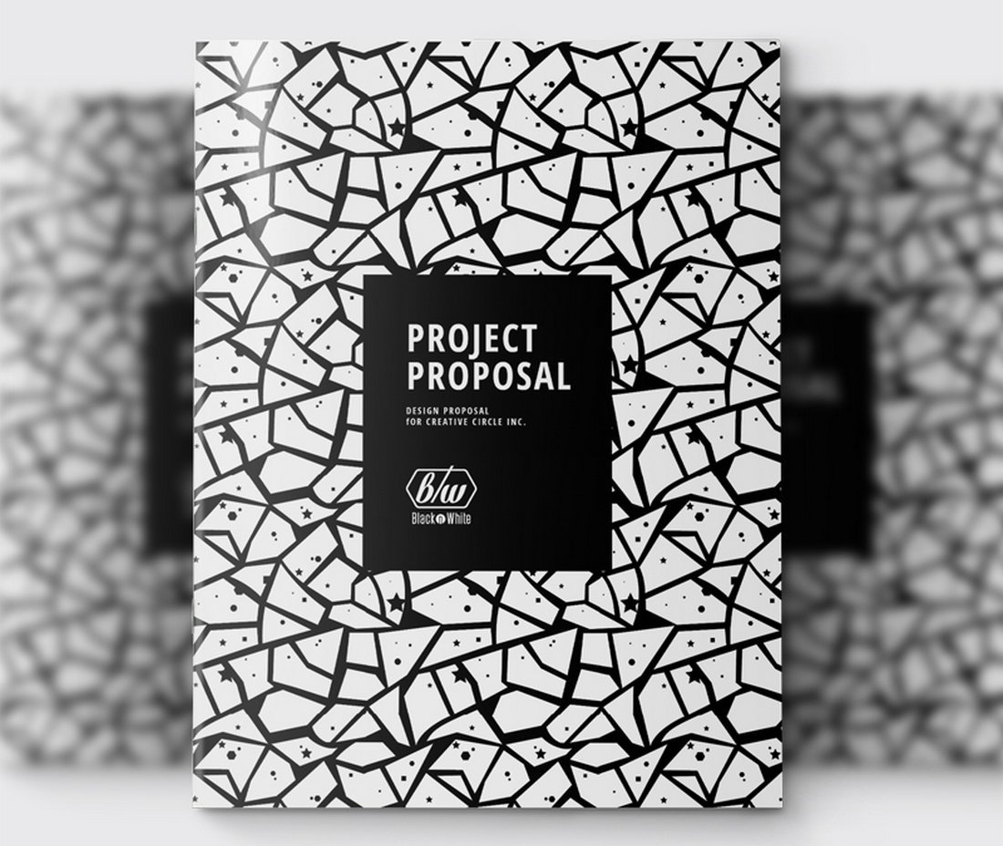 Free Black & White Project Proposal Template