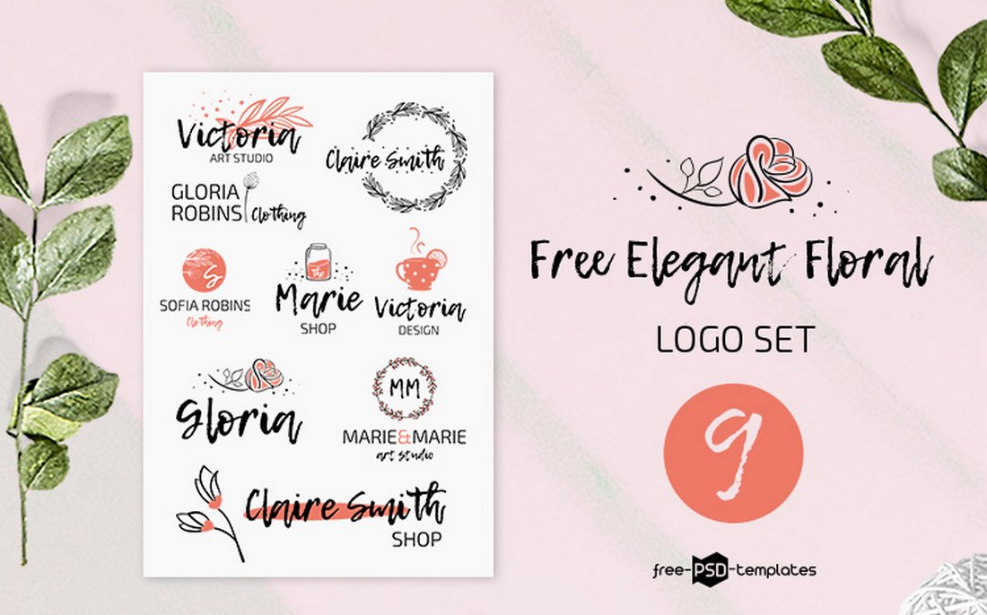 Free Elegant Floral Logo Templates