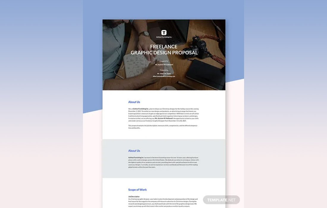 Free Freelance Graphic Design Proposal Template