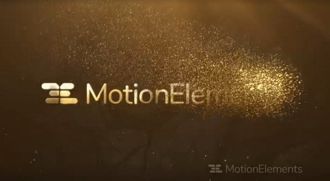 Free Gold Particles Logo Reveal Premiere Pro Template