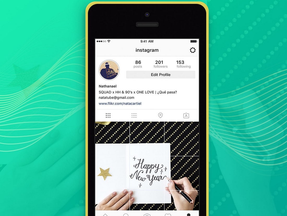 Free Instagram Grid Cover Template