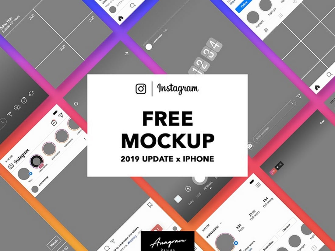 Free Instagram Mockup Post & Story