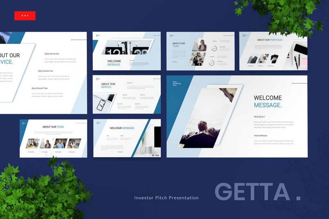 Getta - Investor Pitch Deck Powerpoint Template