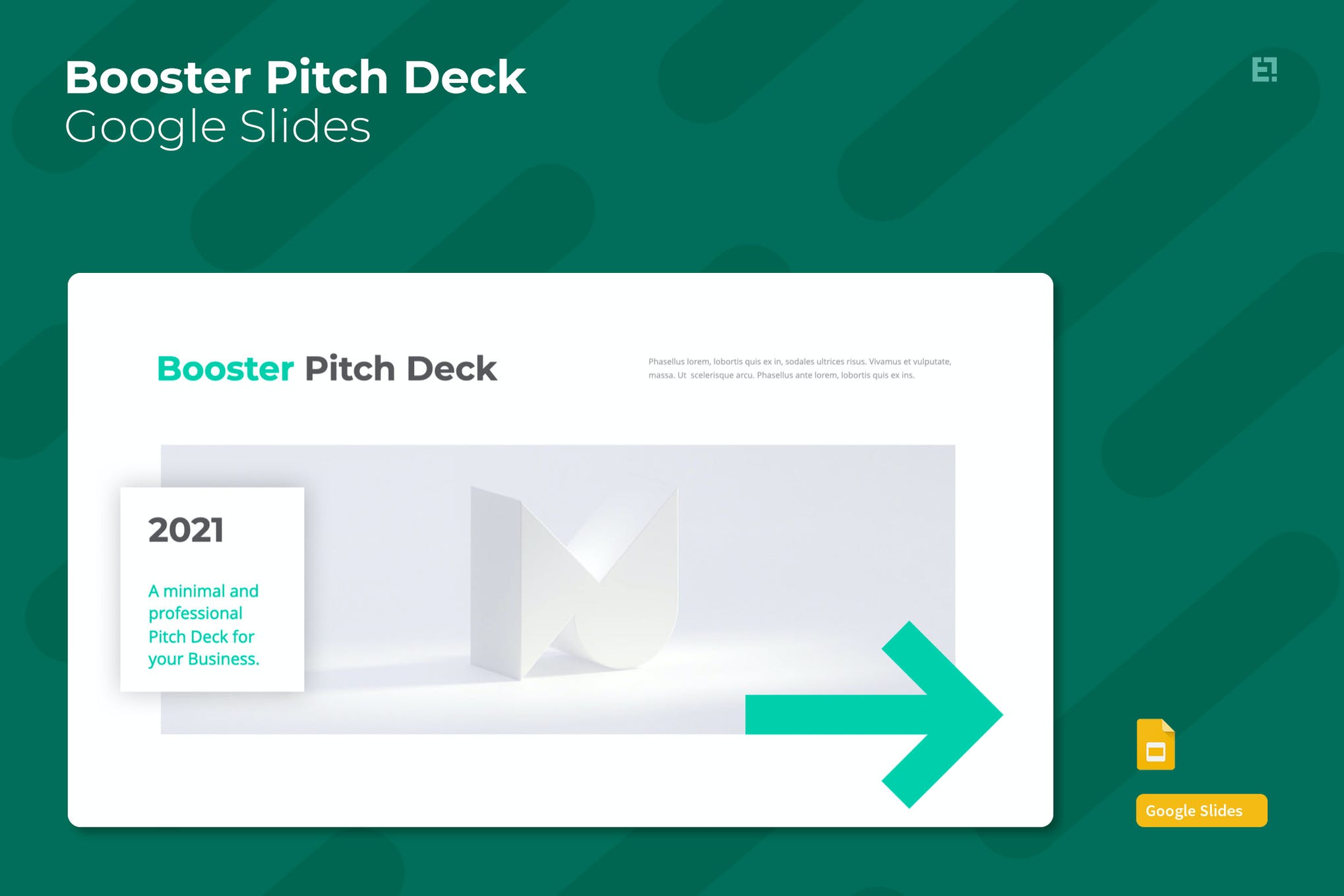 Google slides pitch deck template
