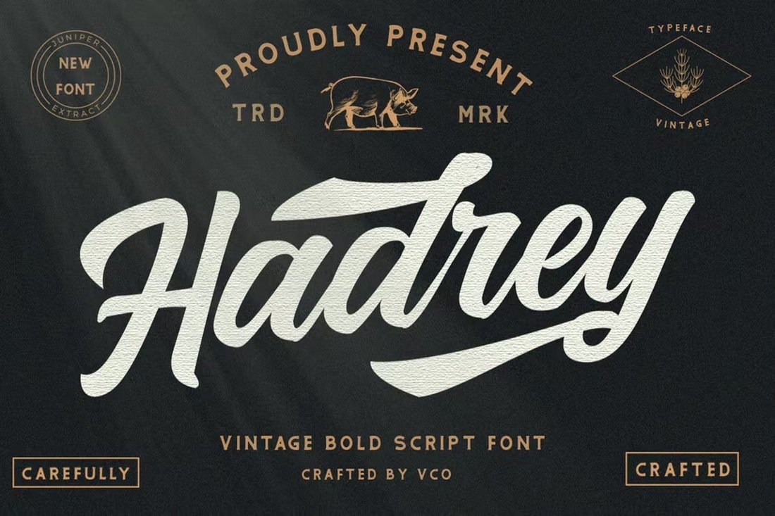 Hadrey - Baseball Jersey Font