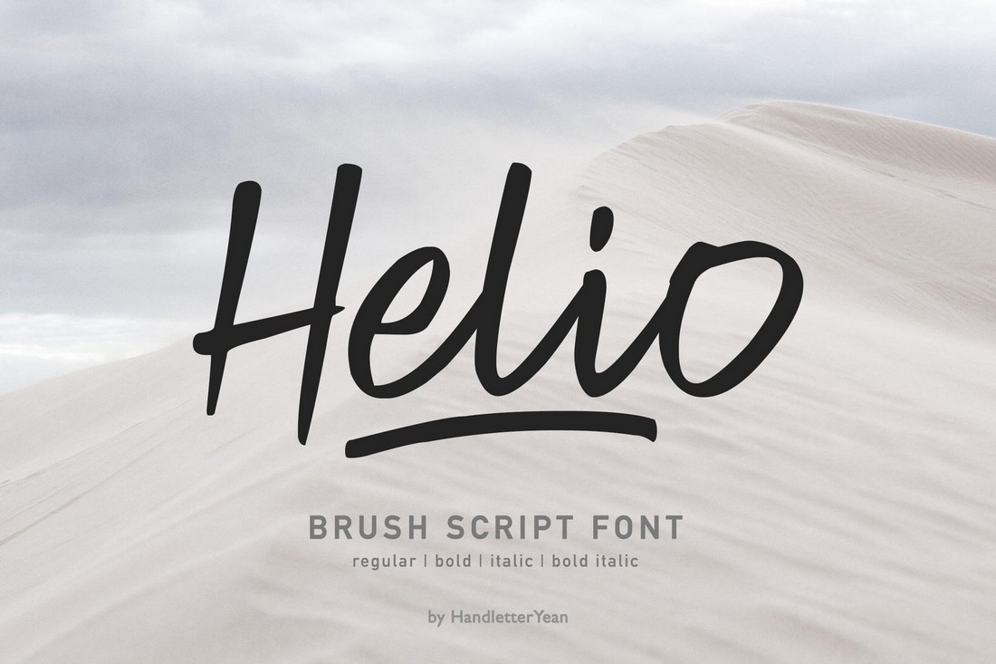 Helio - Free Simple Brush Script Font