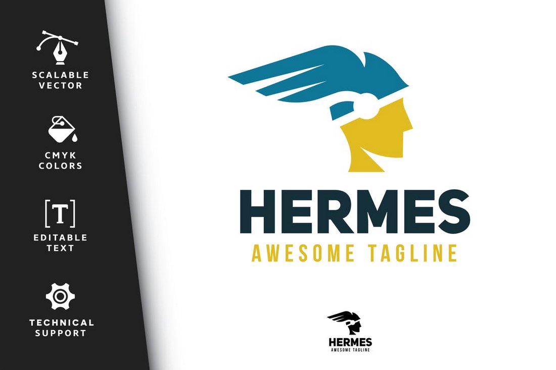 Hermes - Creative Logo Template PSD