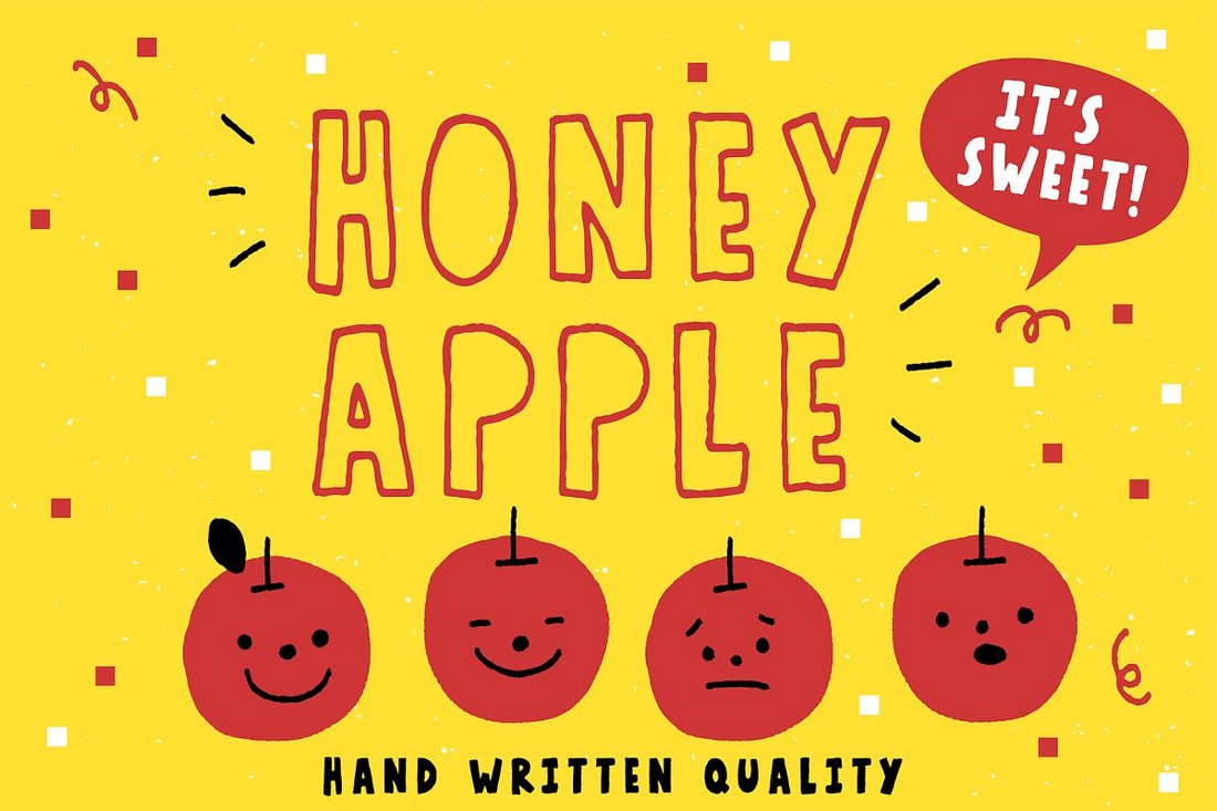 Honey Apple - Creative Handcrafted Free Font