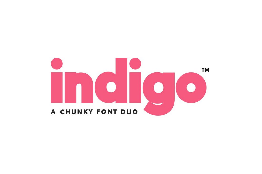 Indigo - Chunky Font Duo