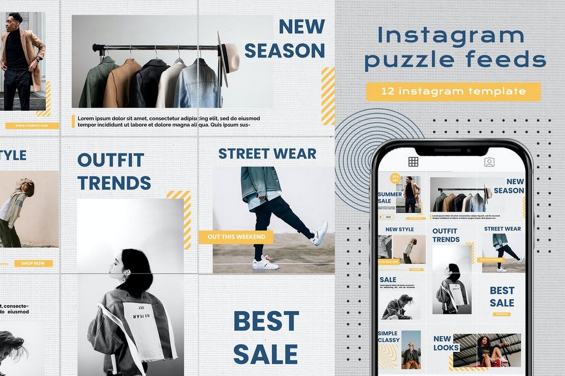 Instagram Puzzle Feed Template for eCommerce Brands