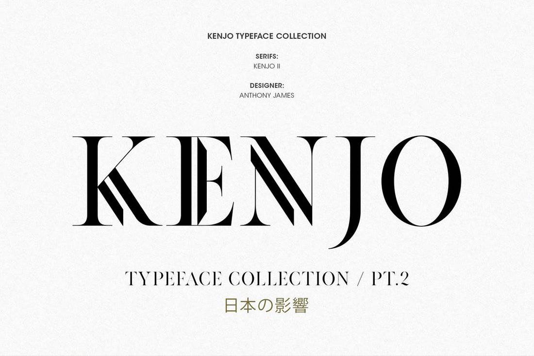 Kenjo - Modern Serif Font