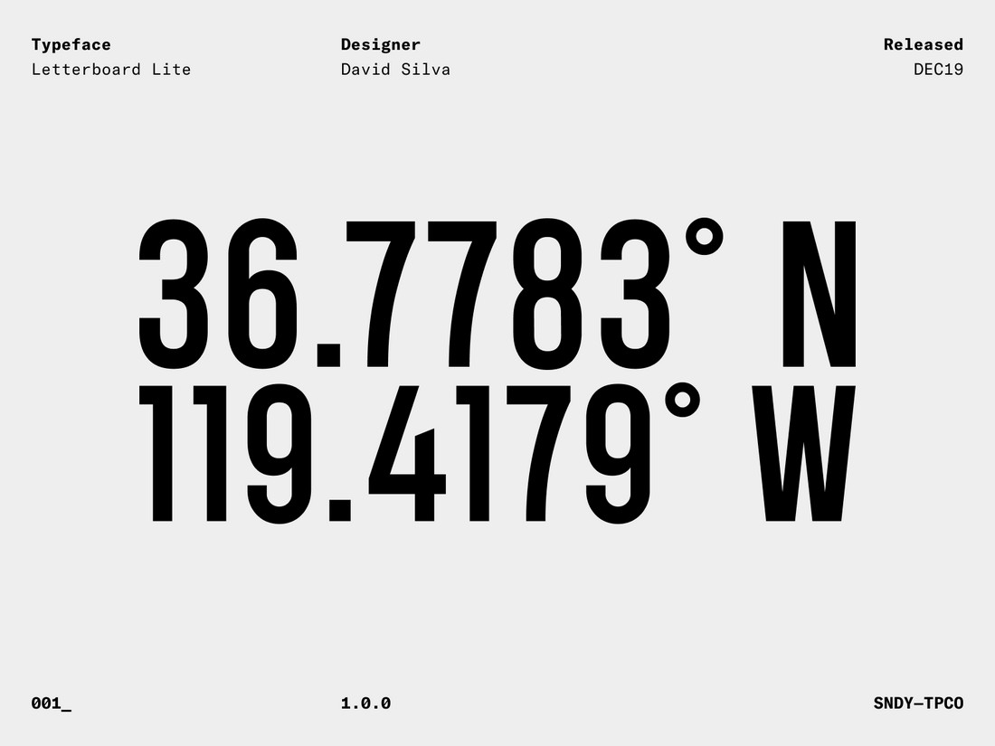Letterboard Lite - Free Numbers Font