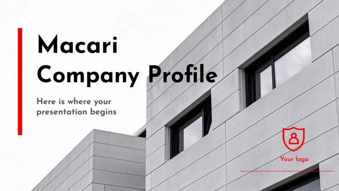 Macari Company Profile Free Google Slides Theme