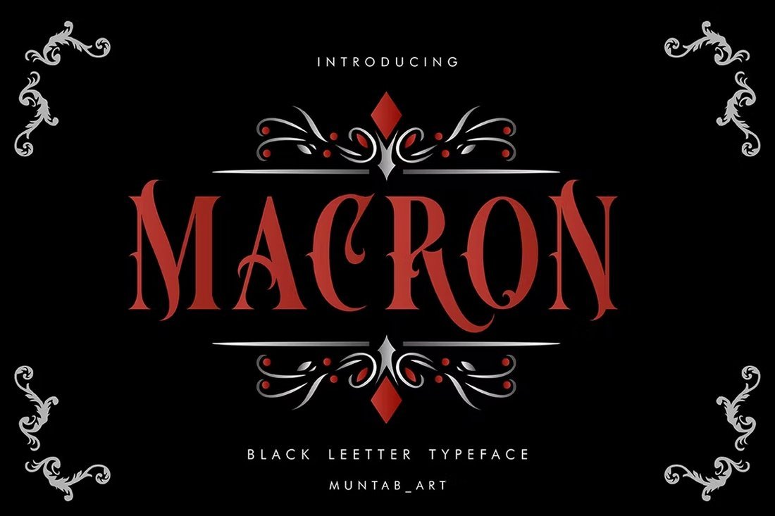 Macron - Victorian Tattoo Font for Women