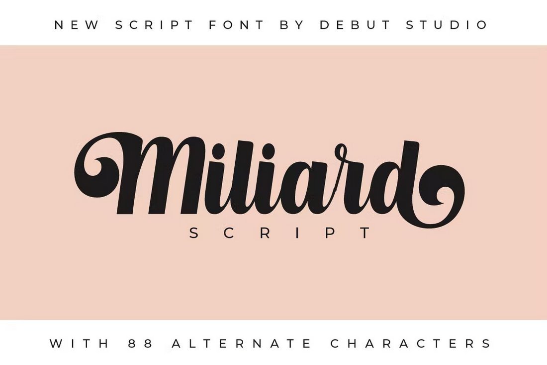 Miliard - Curvy Script Font