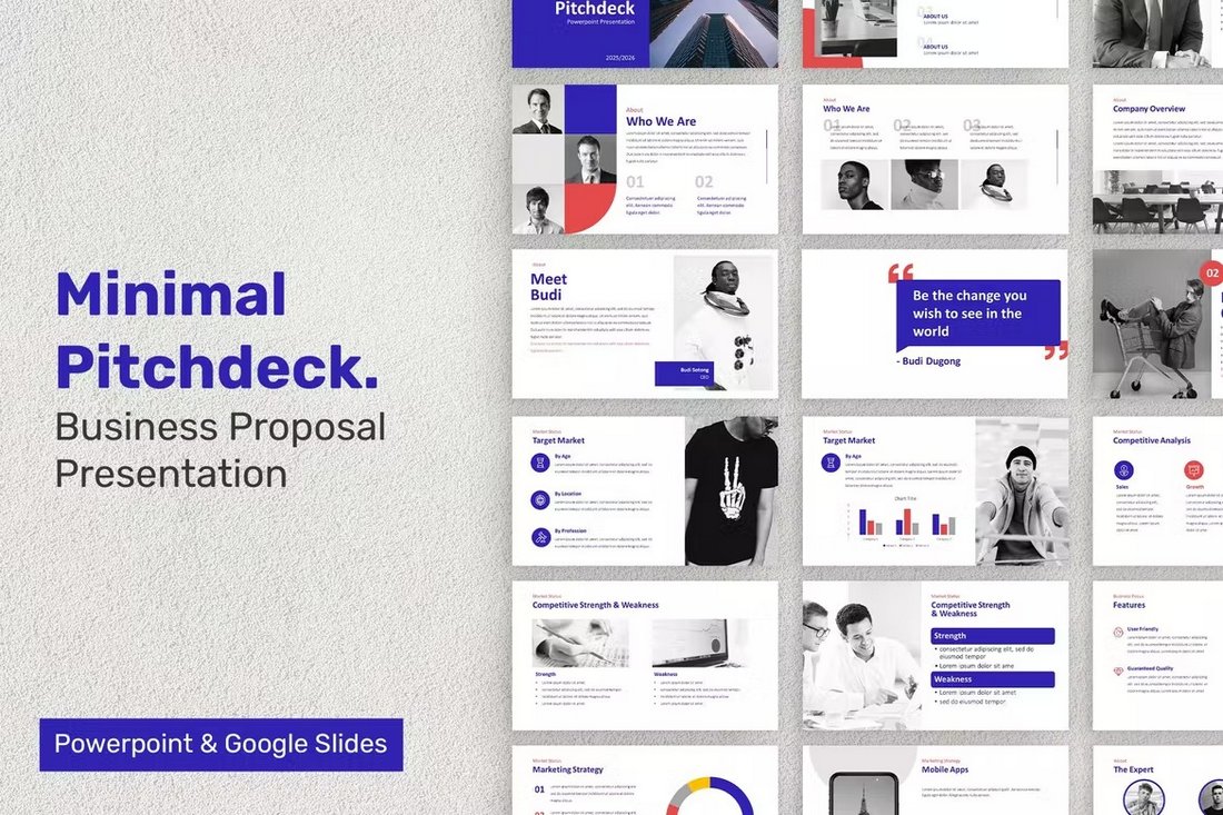 Minimal Pitchdeck Google Slides Template