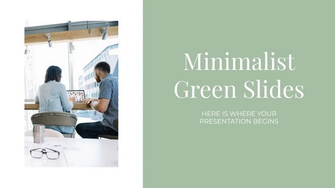 Minimalist Green Slides Free Google Slides Template