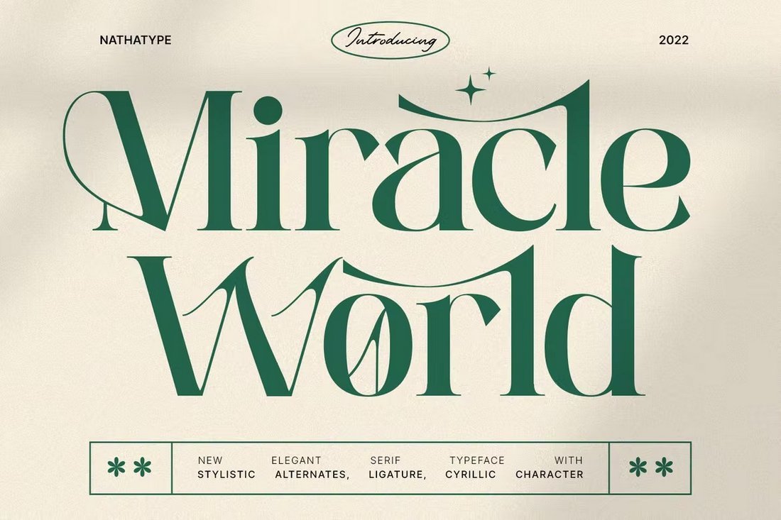 Miracle World - Elegant Font for Presentations