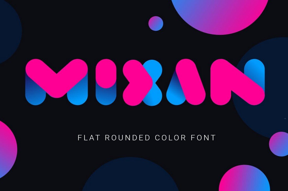 Mixan - Rounded Thick Color Font