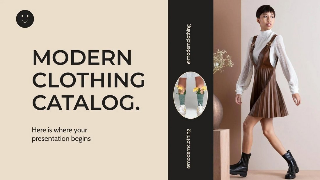 Modern Clothing Catalog Free PowerPoint Template