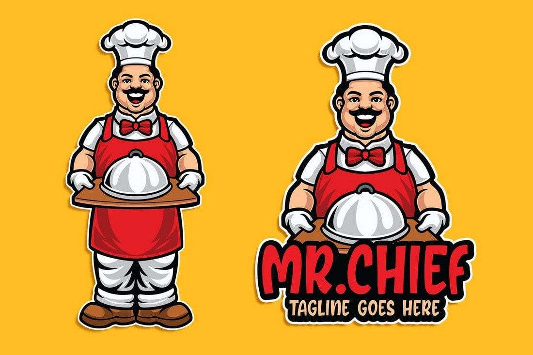 MrChief Restaurant Logo Template