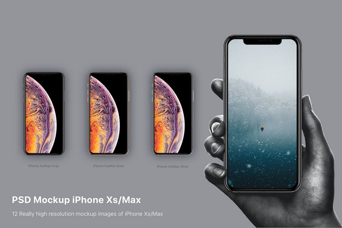 PSD Mockup iPhone XS & XS Max