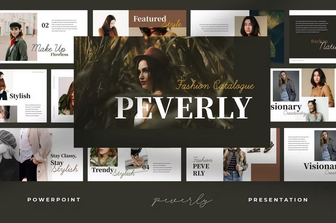 Peverly - Fashion Catalogue Powerpoint Template