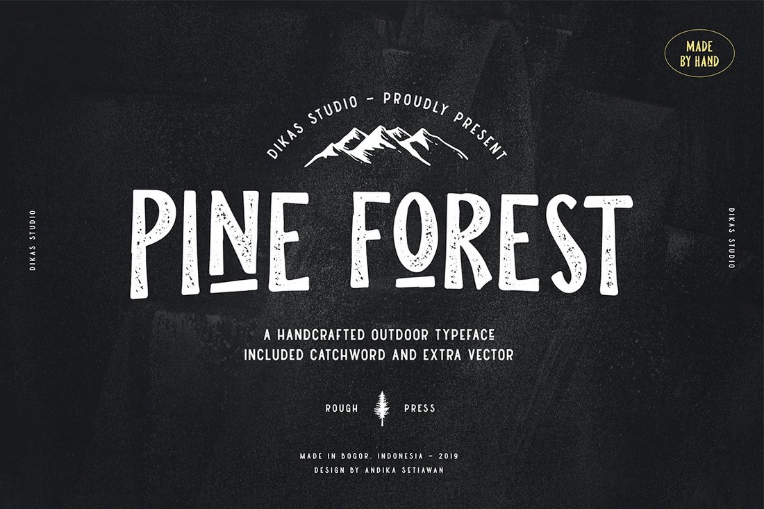 Pine Forest - Free Hand Lettering Font
