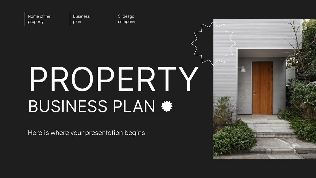 Property Business Plan - Free Real Estate PowerPoint Template