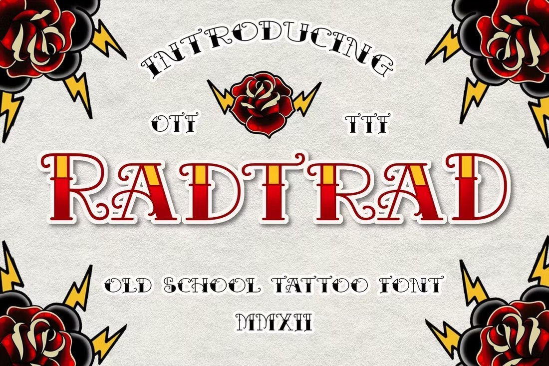 Radtrad - Vintage Tattoo Font