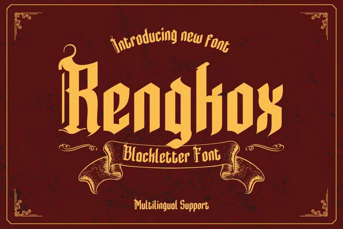 Rengkox - Vintage Blackletter Font