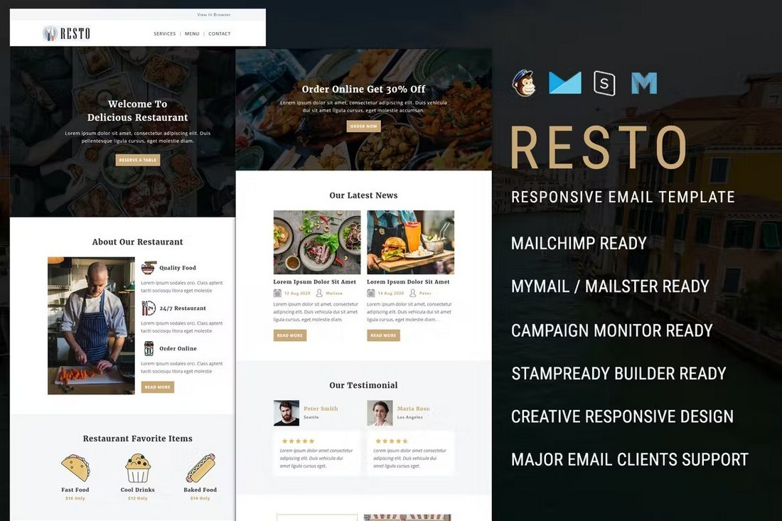 Resto - Small Business Email Newsletter Template