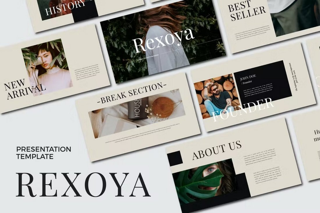 Rexoya - Fashion Presentation PowerPoint Template