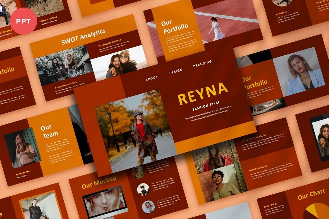 Reyna - Summer Fashion PowerPoint Template