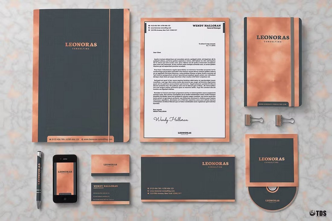 Rose Gold Corporate Identity Template