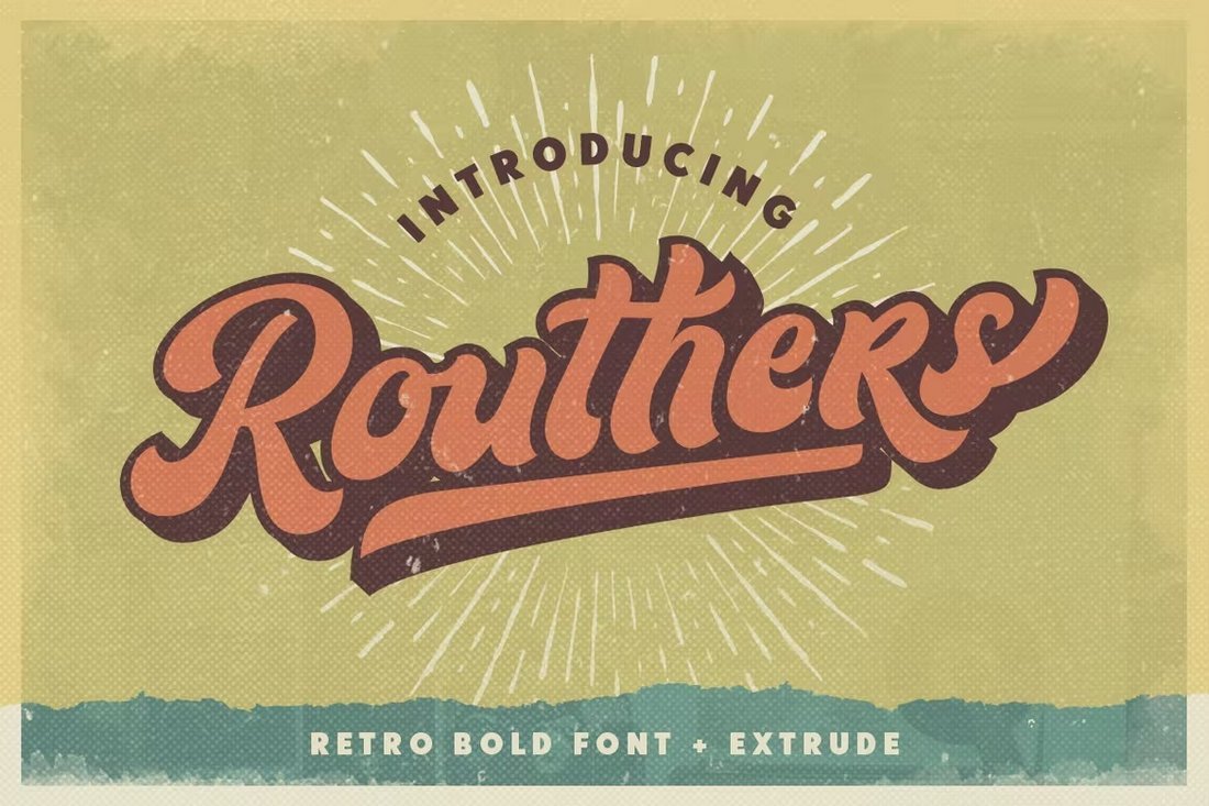 Routhers - Vintage Baseball Font