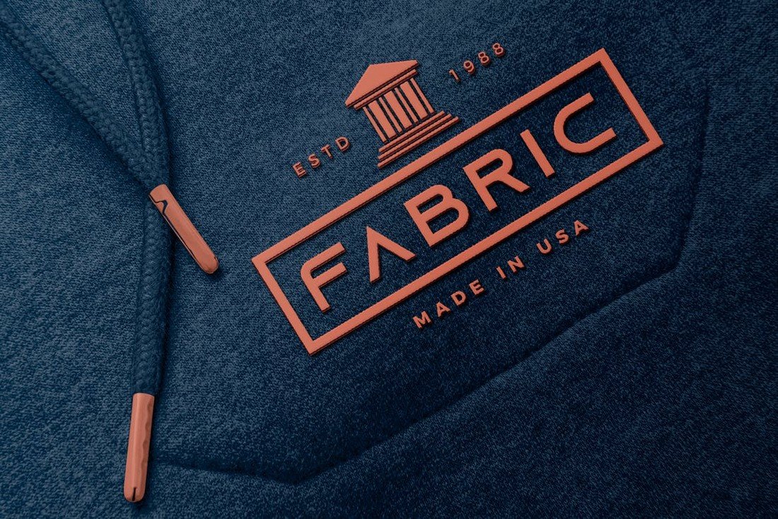 Rubber Logo on Fabric Mockup Template