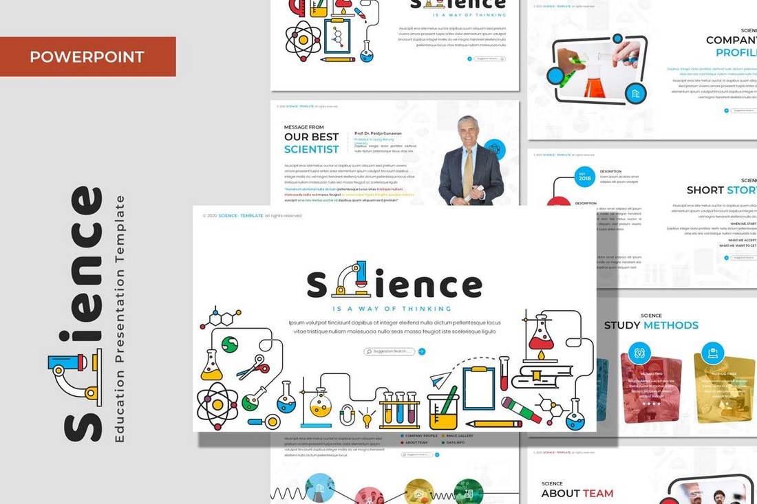 Science - Education Powerpoint Template