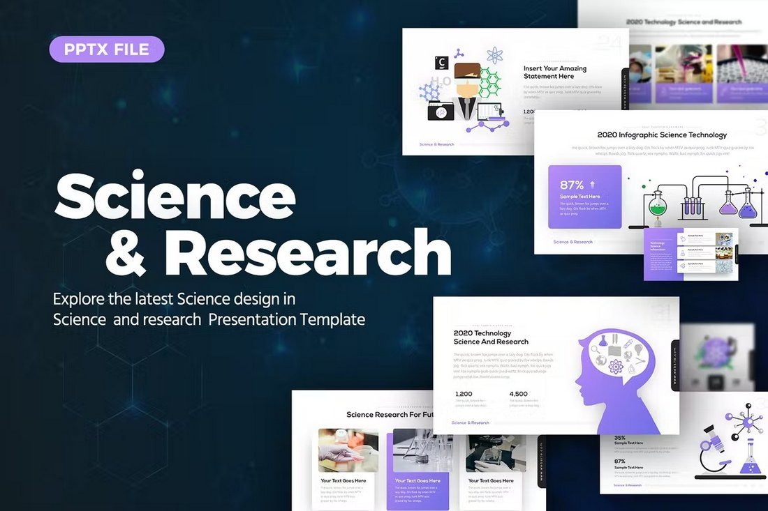 Science & Research Presentation PowerPoint Template