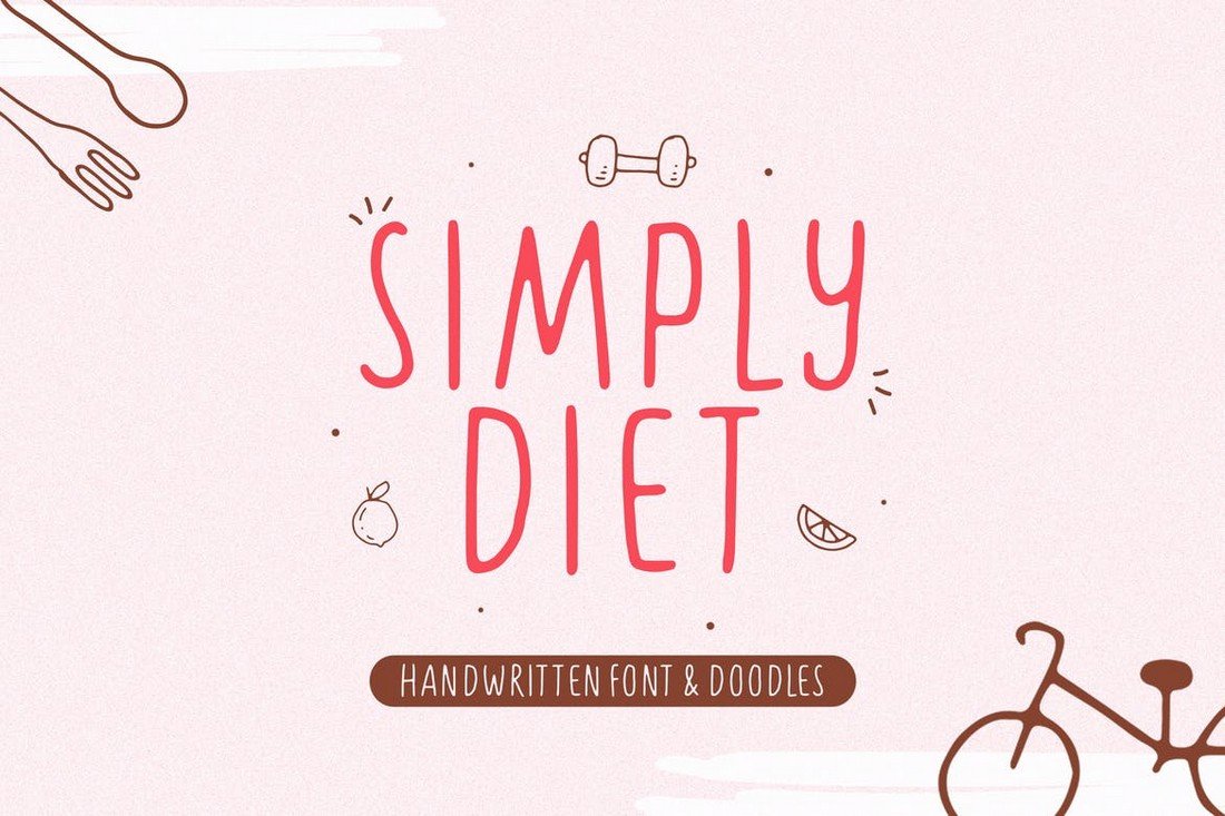 Simply Diet - Clean Handwritten Simple Font